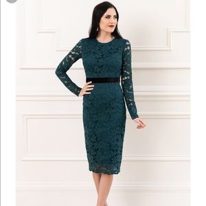 Beautiful Rachel Parcell Emerald Lace Dress!